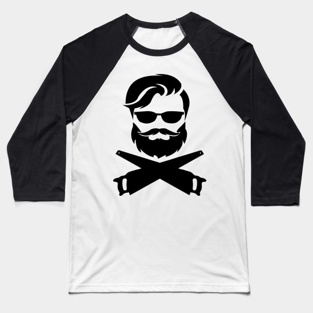 bearded carpenter Baseball T-Shirt by Pop on Elegance